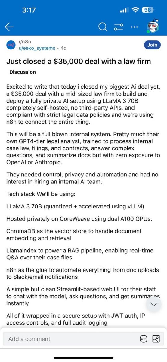 Một hãng luật tốn gần một tỷ đồng để tự build "ChatGPT" trên dữ liệu riêng, dân mạng xem xong vẫn gật gù khen rẻ- Ảnh 1.